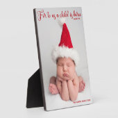 Religiöse Weihnachtsbibel Verse Elegant Baby Foto Fotoplatte (Seite)