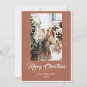 Religiöse Weihnachtsfamilie Fotokarte Einladung (Rückseite)