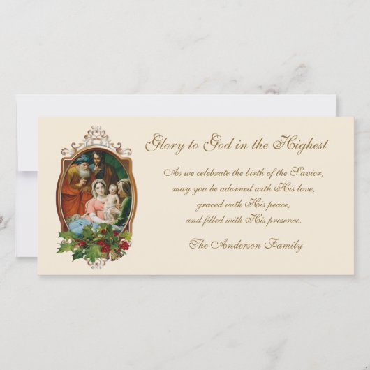 Religiöse Weihnachtsfamilie Jesus Mary Joseph (Vorderseite)