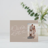 Religiöse Weihnachtsfotokarte für Slanted Script Feiertagskarte (Stehend Vorderseite)