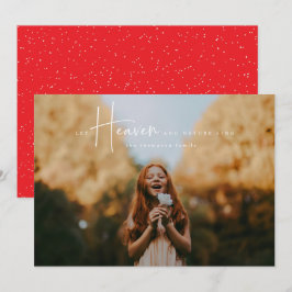 Religiöse Weihnachtsfotokarte Himmel und Natur Feiertagskarte