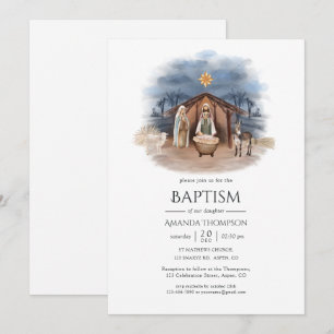 Religiöse Weihnachtsgeburt Jesu Christi Einladung