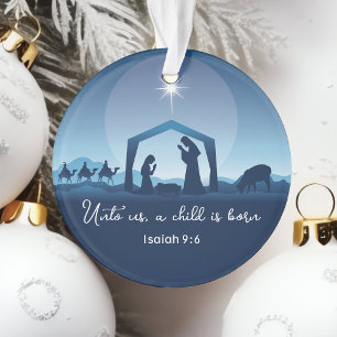 Religiöse Weihnachtsgeschichte Bibelvers Weihnacht Ornament