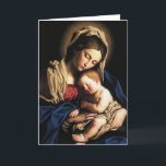 Religiöse Weihnachtskarte Feiertagskarte<br><div class="desc">Dieses ist eine schöne Beschreibung des 16. JahrhundertsMadonnas und des Christus-Kindes. Mary wird im Blau, im Rot und in Gold farbigen Roben gekleidet und sitzt mit ihren Augen, die ein schlafendes Baby Jesus in ihren Armen halten geschlossen werden. Dieses, das Madonna und Kinderkarte berührt, ist- für Weihnachts-sowie der Muttertag perfekt....</div>