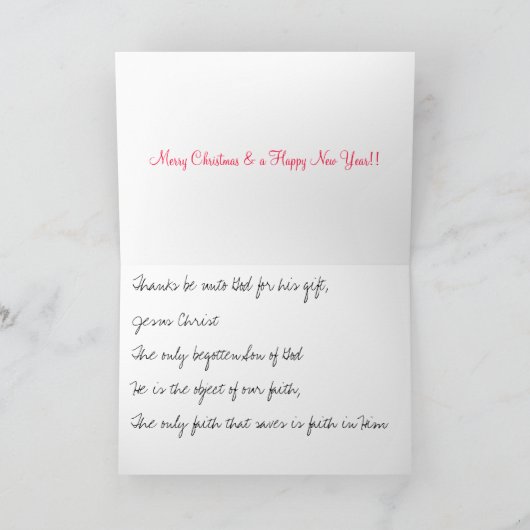 Religiöse Weihnachtskarte Feiertagskarte (Innenseite)