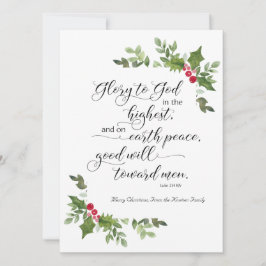 Religiöse Weihnachtskarte KJV Bibelverse Feiertagskarte