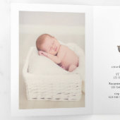 Religiöse Weihnachtskrippe Geburt Jesus Foto Dreifach Gefaltete Karte (Innen Erste Seite)