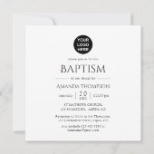 Religiöse Weihnachtskrippe Geburt Jesus Taufe Einladung (Rückseite)