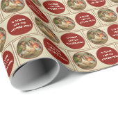 Religiöse Weihnachtskrippe Vintag Geschenkpapier (Rolleneckpunkt)