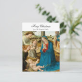 Religiöse Weihnachtskrippen Christlicher Segen Feiertagspostkarte (Stehend Vorderseite)