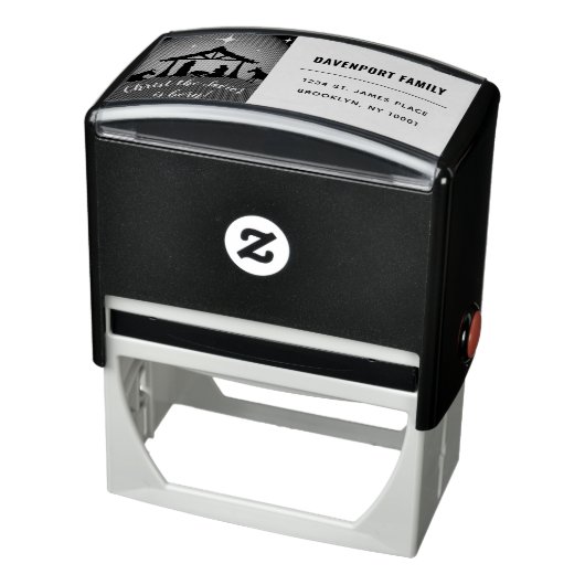 Religiöse Weihnachtskrippen-Rücksendeadresse Permastempel (Produkt)