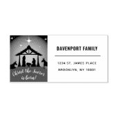 Religiöse Weihnachtskrippen-Rücksendeadresse Permastempel (Design)