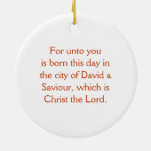 Religiöse Weihnachtsverzierung Keramikornament (Hinten)