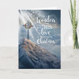 Religiöse Weihnachtswunder seiner Liebe Christlich Feiertagskarte