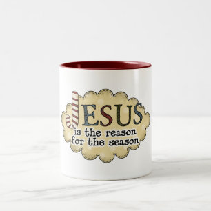 Religiöse Weihnachtszeit-Tasse Zweifarbige Tasse