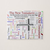 Religiöse weiße Wortwolke Puzzle (Horizontal)