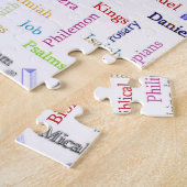 Religiöse weiße Wortwolke Puzzle (Seite)