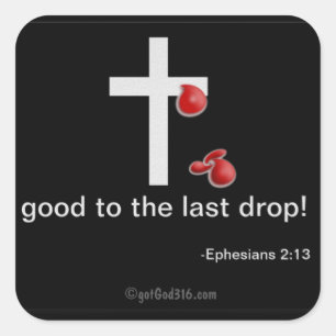 Religiöse Zitate Quadratischer Aufkleber