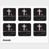 Religiöse Zitate Quadratischer Aufkleber (Blatt)