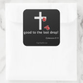 Religiöse Zitate Quadratischer Aufkleber (Tasche)