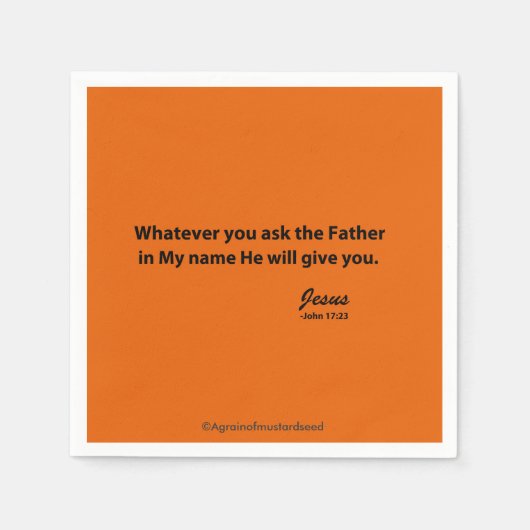 Religiöse Zitate Serviette (Vorderseite)