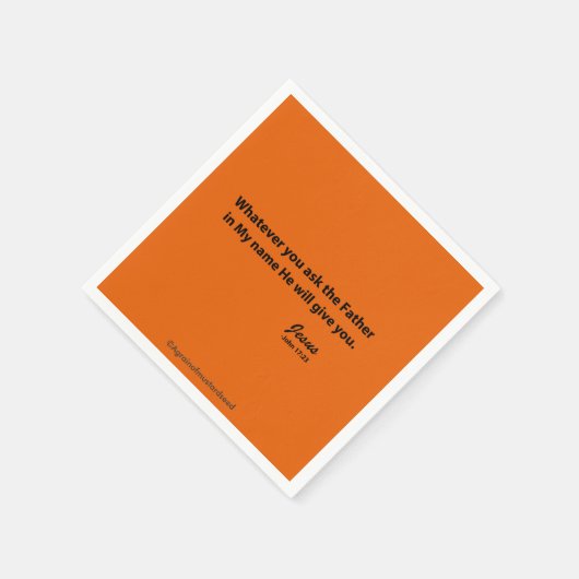 Religiöse Zitate Serviette (Ecke)