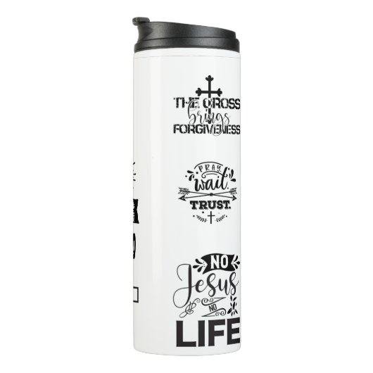 Religiöse Zitate Thermosbecher (Nach rechts gedreht)