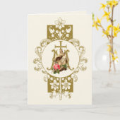 Religiöser Berg Carmel Vintag katholischer Jesus Karte (Gelbe Blume)