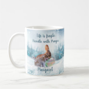 Religiöser betender Hase Kaninchen Inspirierender Kaffeetasse