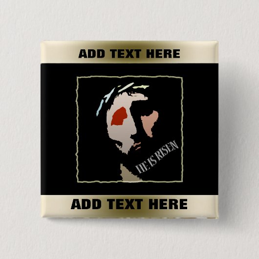 Religiöser Bibel-Vers Ostern Jesus | wird er Button (Vorderseite)