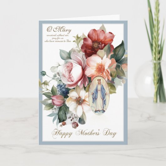 Religiöser Blumen-Muttertagsegen Karte (Vorderseite)