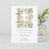 Religiöser Christlicher Crossleaf Osterbrunch Einladung (Stehend Vorderseite)