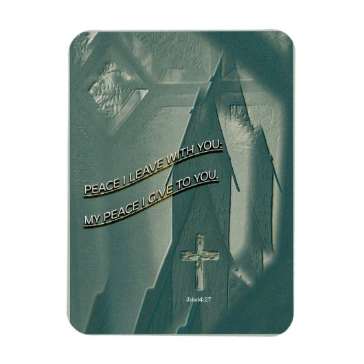 Religiöser christlicher Glaube Frieden hinterlasse Magnet (Vertikal)