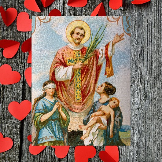 Religiöser Christlicher Katholischer Valentinstag Postkarte