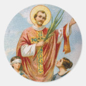 Religiöser Christlicher Katholischer Valentinstag Runder Aufkleber (Vorderseite)