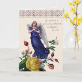 Religiöser Engel mit Crucifix Jesus Bloral Karte (Gelbe Blume)