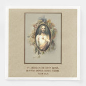 Religiöser Erntedank Heiliges Herz Jesus Blume Serviette (Vorderseite)