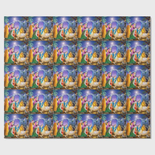 Religiöser Geburt Christisweihnachtsfeiertag Geschenkpapier (Flach)