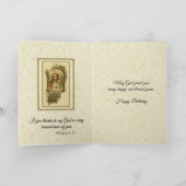 Religiöser Geburtstag Jesus katholische Vintag Karte (Innenseite)
