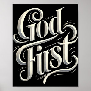 Religiöser Gott zuerst Glaubensbasierter neuer Glä Poster