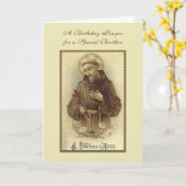 Religiöser Heiliger Franziskus Katholischer Bruder Karte (Gelbe Blume)