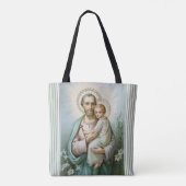 Religiöser heiliger Joseph mit Kind Jesus Tasche (Rückseite)