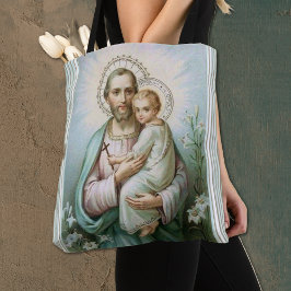 Religiöser heiliger Joseph mit Kind Jesus Tasche