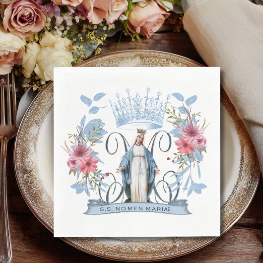 Religiöser heiliger Name der Jungfrau Mary katholi Serviette