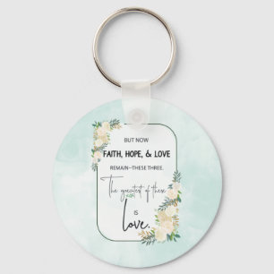 Religiöser Hochzeitstag Glaube Hoffnung Liebe Schlüsselanhänger
