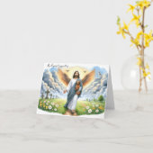 Religiöser Hund verliert Beileid-Jesus mit Dackel Karte (Gelbe Blume)