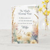 Religiöser Jahrestag des Verlusts der Ehefrau Karte (Gelbe Blume)