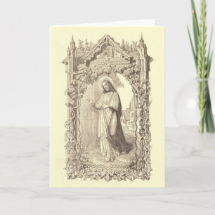 Religiöser Jesus, der an die Tür klopft Karte