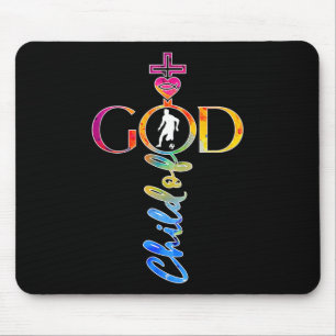 Religiöser Jesus Fußball Kind Gottes Fußball  Mousepad