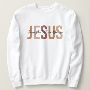 Religiöser Jesus Inspirational White Sweatshirt